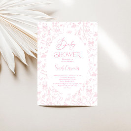 トイルベアーベビーシャワーガール招待状 招待状