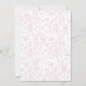 トイルベアーベビーシャワーガール招待状 招待状 (裏面)