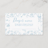 トイルベアーベビーシャワー少年おむつラッフルカード エンクロージャーカード (正面)