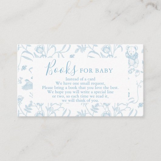 トイルベアーベビーシャワー少年のベビーカード用ブック エンクロージャーカード (正面)