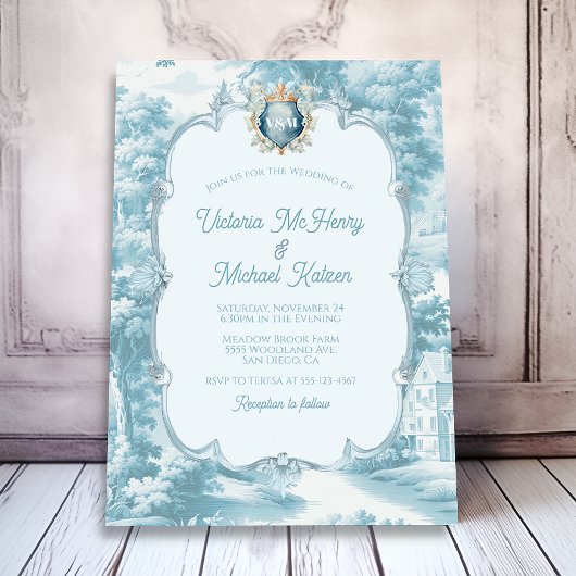 トイルランドスケープ結婚クレスト 招待状