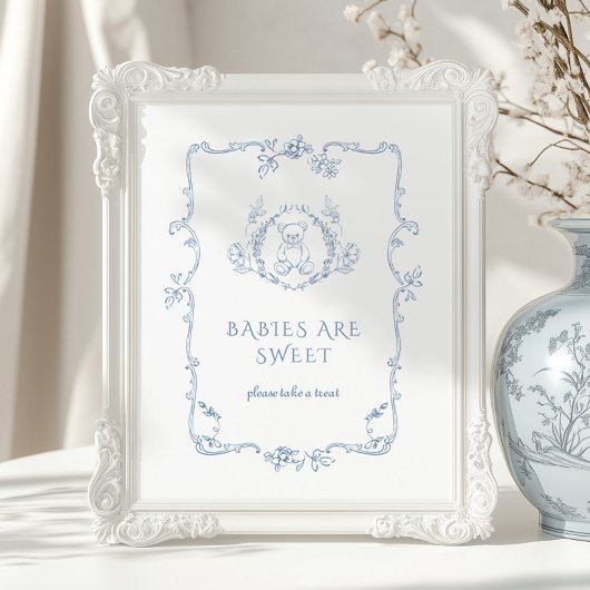 トイルヴィンテージフレームベビーは甘いテディベア ポスター