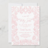 トイルヴィンテージフレームベビーシャワーガール 招待状 (正面)