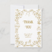 トイル男女兼用フローラお洒落ベビーシャワー サンキューカード (正面)