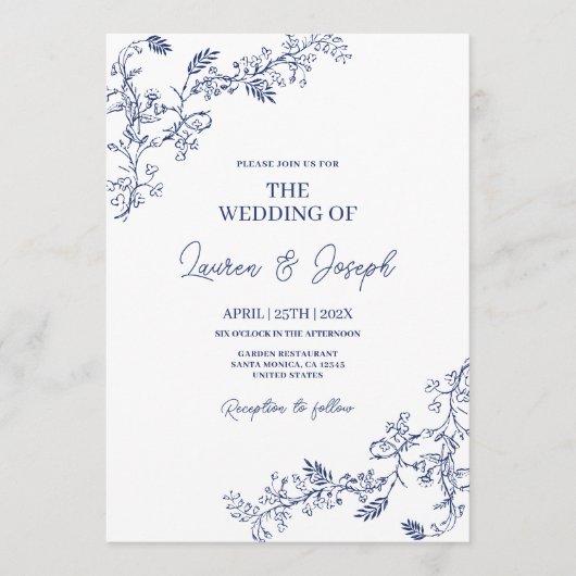 トイル結婚ス 招待状 (正面)