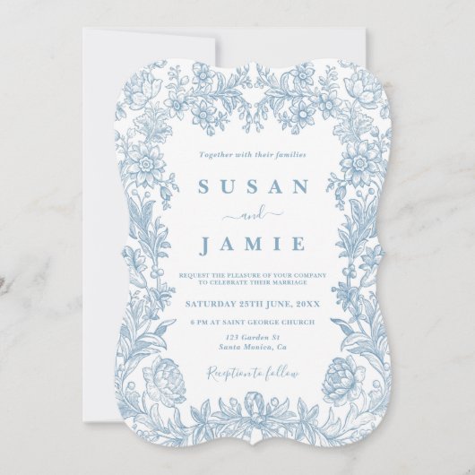 トイル結婚式招待状 招待状 (正面)