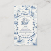 トイル航海のベビーシャワーベビー本 エンクロージャーカード (正面)