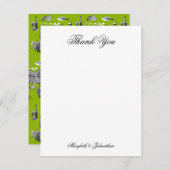 トイル&カリフ結婚ォルのフラットサンキューカード サンキューカード (正面/裏面)