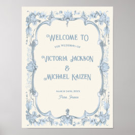 トイル・ド・ジュフランスのイ結婚の歓迎サイン ポスター