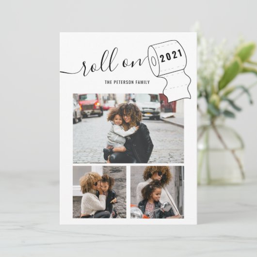 トイレおもしろいにおけ転がる新年の紙3枚赤 カード (スタンド正面)