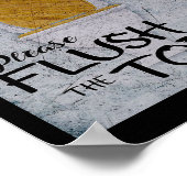 トイレおもしろいにフランスのブルドッグ |犬の恋人のプレゼント ポスター (角)