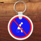 トイレおもしろいのサインキーチェーンに座らない キーホルダー (正面)