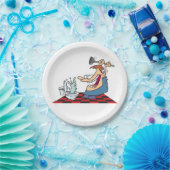 トイレおもしろいのブロックを取り外す配管工 ペーパープレート (パーティー)