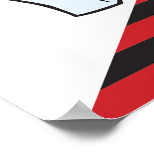 トイレおもしろいのブロックを取り外す配管工 ポスター (角)