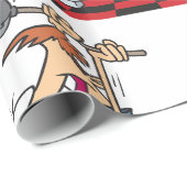 トイレおもしろいのブロックを取り外す配管工 ラッピングペーパー (ロールコーナー)