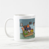 トイレおもしろいの出し入れ営業子猫。 コーヒーマグカップ (左)