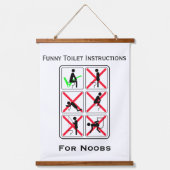 トイレおもしろいの指示 吊り下げ型タペストリー (正面)