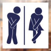 トイレおもしろいの看板 ウィンドウサイン (シート2)