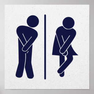 トイレおもしろいの看板 ポスター