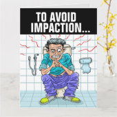 トイレおもしろいウンチ冗談誕生日カード カード (黄色い花)