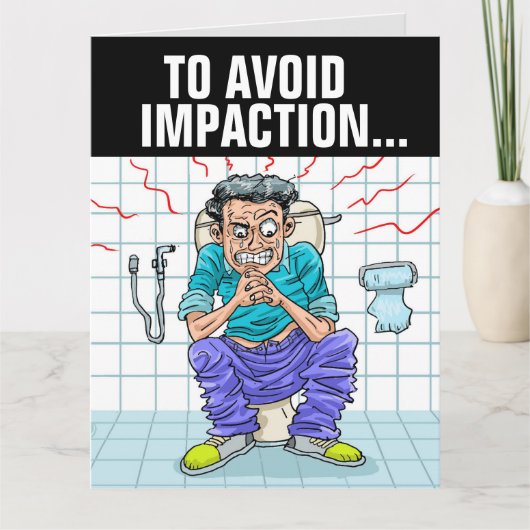 トイレおもしろいウンチ冗談誕生日カード カード (正面)