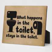 トイレおもしろいバスルームのデコ フォトプラーク (側面)