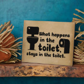 トイレおもしろいバスルームのデコ フォトプラーク (側面)