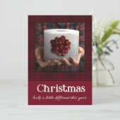 トイレおもしろい紙ギフトCovidクリスマス シーズンカード (スタンド正面)