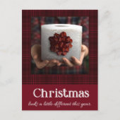 トイレおもしろい紙ギフトCovidクリスマス ポストカード (正面)