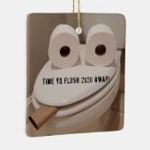 トイレおもしろい紙コビッドクリスマス セラミックオーナメント (右)