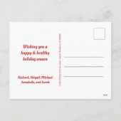 トイレおもしろい紙レッドトラッククリスマス シーズンポストカード (裏面)