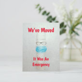 トイレおもしろい紙引っ越しましたニューホームバジェット ポストカード (スタンド正面)