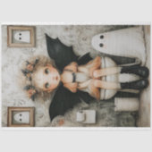 トイレお洒落のデコパージュにかわいいハロウィーンの妖精 薄葉紙 (正面)