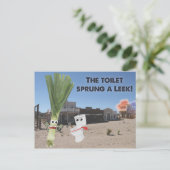 トイレがリーク！ ポストカード (スタンド正面)