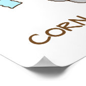 トイレでのコーン便秘プニーユーモア ポスター (角)