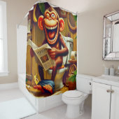 トイレにおもしろいおけるマンガ・モンキー シャワーカーテン (インサイチュ)