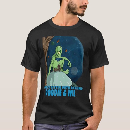 トイレにエイリアンがある Tシャツ (正面)