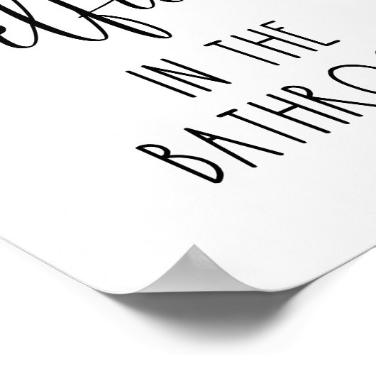 トイレにセルフィーは無おもしろいい ポスター (角)