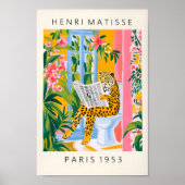 トイレにヒョウ、バスルームおもしろいのポスター、マチス ポスター (正面)