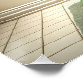 トイレに座っているグリーンカエル ポスター (コーナー)