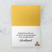 トイレに座って不機嫌になった猫はすぐに元気になる カード (内部)