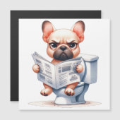 トイレに座るおもしろ犬 (正面/裏面)