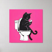 トイレに座る猫