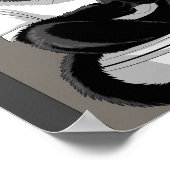 トイレに座る猫 ポスター (角)