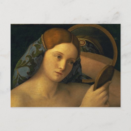 トイレに行った若い女性 ポストカード (正面)