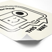 トイレのこの方法のブレークおもしろい – バスルーム方向 フォトプリント            (角)