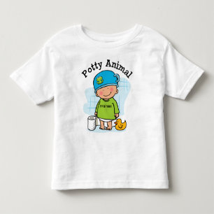 トイレのアニマルボーイのシャツ トドラーTシャツ