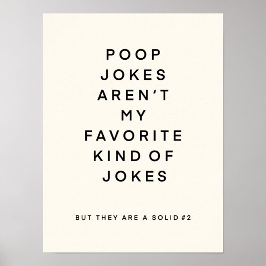 トイレのジョークのアートキャンバス印刷 ポスター (正面)