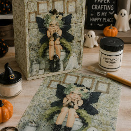 トイレのデコパージュのハロウィンの妖精と幽霊 薄葉紙