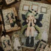 トイレのデコパージュのハロウィンの妖精と幽霊 薄葉紙